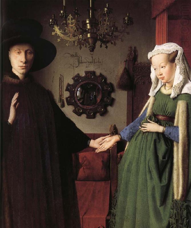 Jan Van Eyck Details of Portrait of Giovanni Arnolfini and His Wife china oil painting image